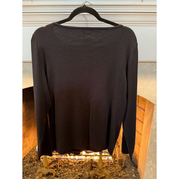 Chico's black long sleeve sweater size large - Picture 2 of 3